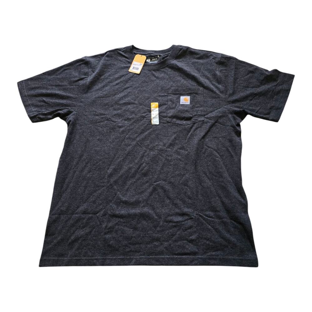 NWT Carhartt Loose Fit Heavyweight Short Sleeve Pocket T Shirt Grey SZ L